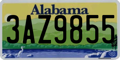 AL license plate 3AZ9855