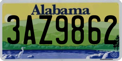 AL license plate 3AZ9862
