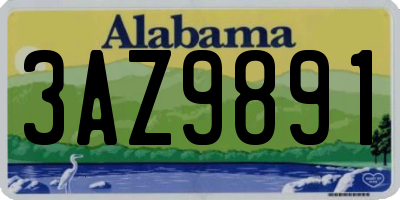 AL license plate 3AZ9891