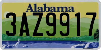 AL license plate 3AZ9917