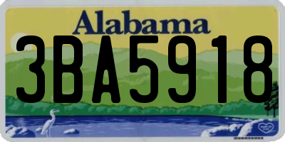 AL license plate 3BA5918