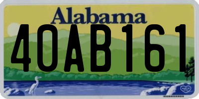 AL license plate 40AB161