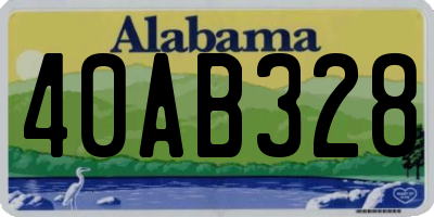 AL license plate 40AB328