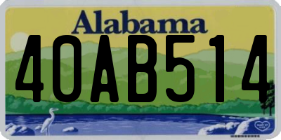 AL license plate 40AB514