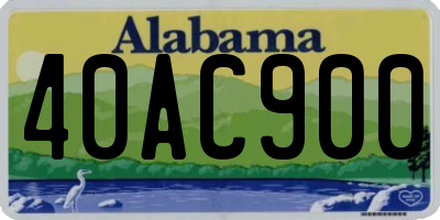 AL license plate 40AC900