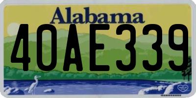 AL license plate 40AE339