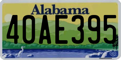 AL license plate 40AE395