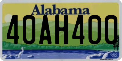 AL license plate 40AH400