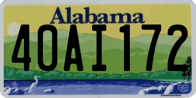 AL license plate 40AI172