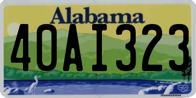 AL license plate 40AI323