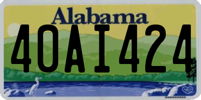 AL license plate 40AI424