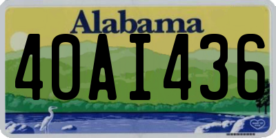 AL license plate 40AI436