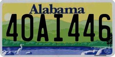 AL license plate 40AI446