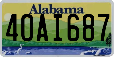 AL license plate 40AI687