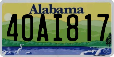 AL license plate 40AI817