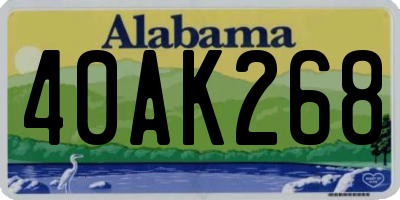 AL license plate 40AK268