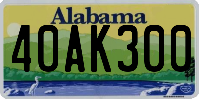 AL license plate 40AK300