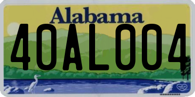 AL license plate 40AL004