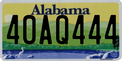 AL license plate 40AQ444