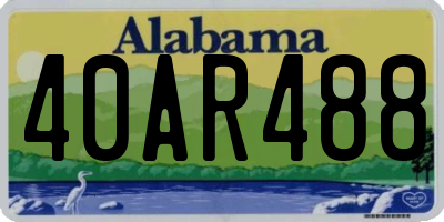AL license plate 40AR488