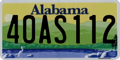 AL license plate 40AS112