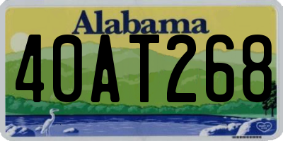 AL license plate 40AT268