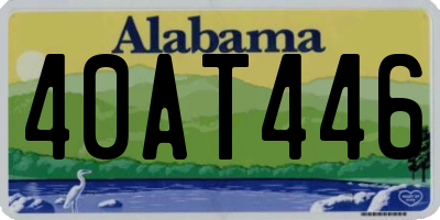 AL license plate 40AT446