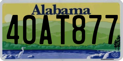 AL license plate 40AT877