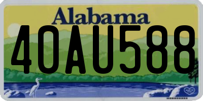 AL license plate 40AU588