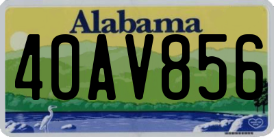 AL license plate 40AV856