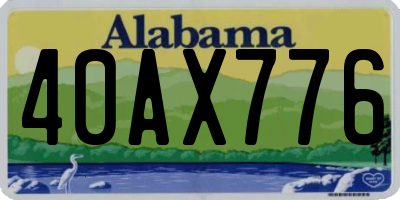 AL license plate 40AX776