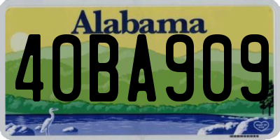 AL license plate 40BA909