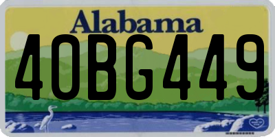 AL license plate 40BG449