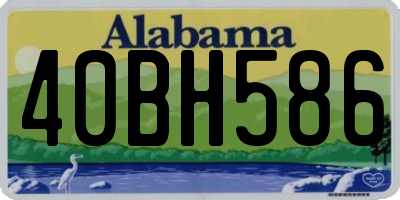 AL license plate 40BH586