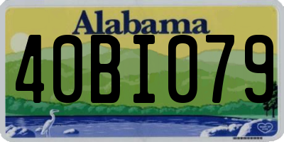 AL license plate 40BI079