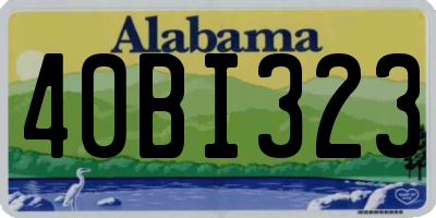 AL license plate 40BI323