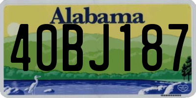 AL license plate 40BJ187