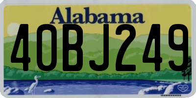 AL license plate 40BJ249