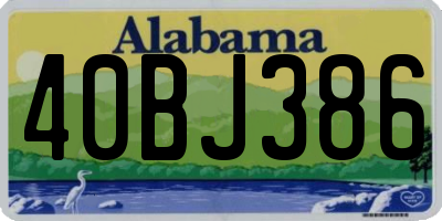 AL license plate 40BJ386