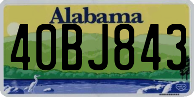 AL license plate 40BJ843