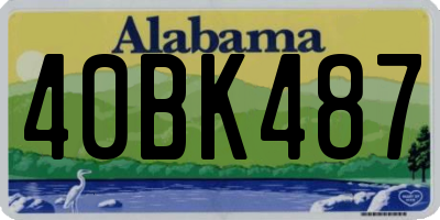 AL license plate 40BK487