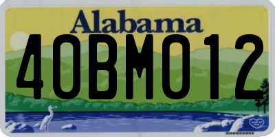 AL license plate 40BM012