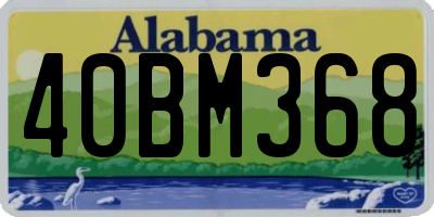 AL license plate 40BM368