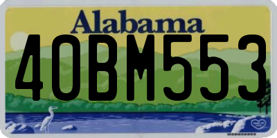 AL license plate 40BM553