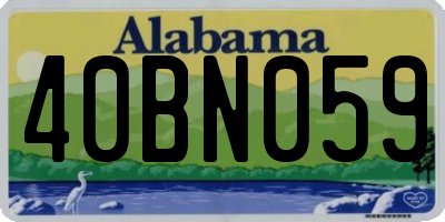 AL license plate 40BN059