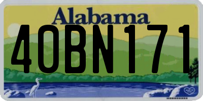 AL license plate 40BN171