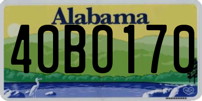 AL license plate 40BO170