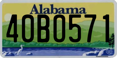 AL license plate 40BO571