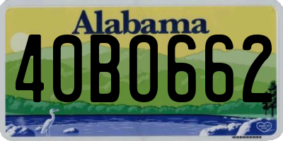 AL license plate 40BO662