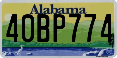 AL license plate 40BP774